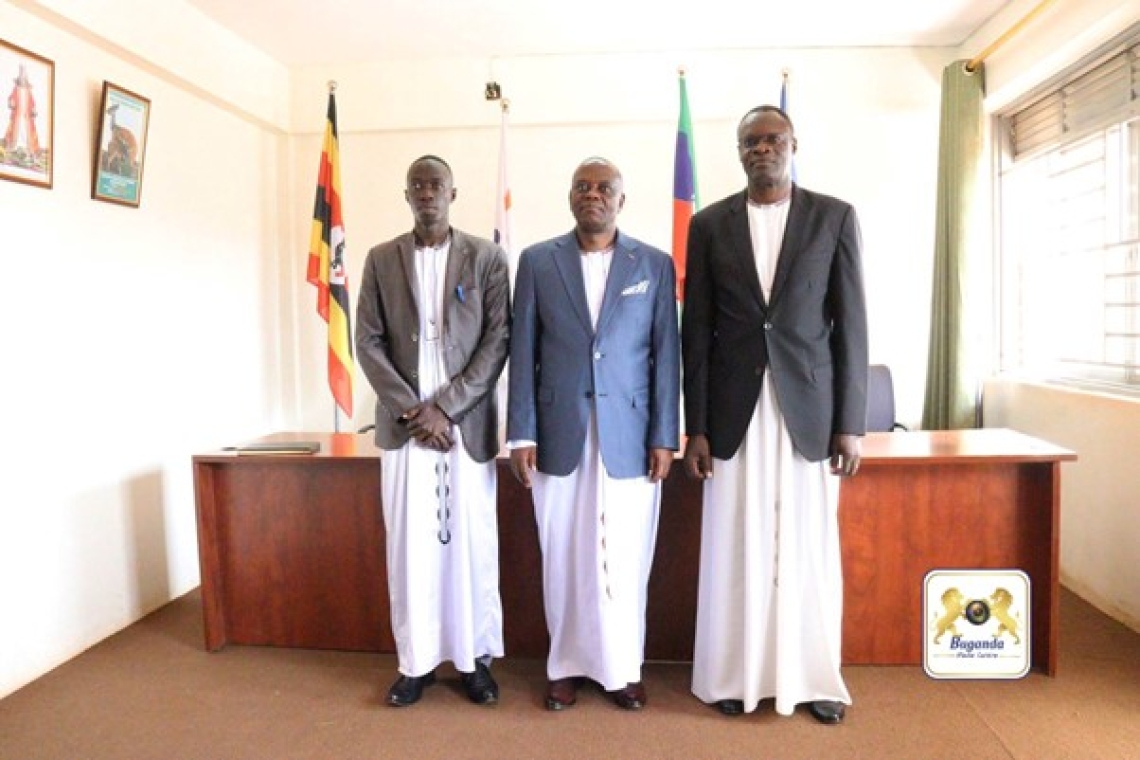 The Head of the Ngabi Clan, Hon. Wamala (center), with Omutaka Nnamwama, Chairperson of the Clan Council Image